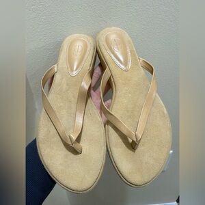 Porte & Paire Beige Platform Leather Sandals Size 39 Quiet Luxury Brazil